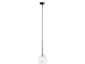 Miniaturka 2 - Lampa wisząca Daisy 1, srebrny element i przezroczysty kulisty klosz