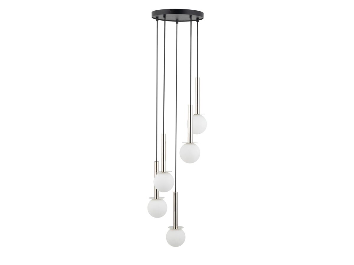 Lampa wisząca Daisy 5-punktowa ze szklanymi kulami