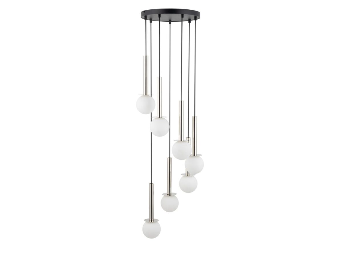 Lampa wisząca Daisy 7-punktowa ze szklanymi kulami