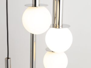 Miniaturka 1 - Lampa wisząca Daisy 7 srebrna z białymi kloszami, dodatkowe ujęcie
