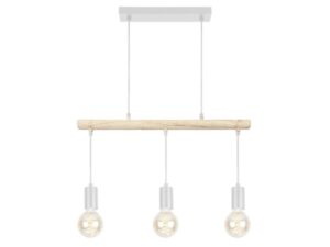 Miniaturka 1 - Biała lampa wisząca Dalomena z trzema oprawkami E27