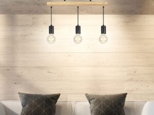 Miniaturka 2 - Trójpunktowa lampa wisząca Dalomena czarna we wnętrzu