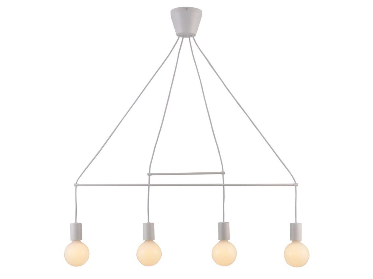 Lampa wisząca Dalosira 4-punktowa biała matowa