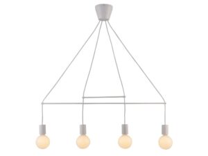 Miniaturka 3 - Lampa wisząca Dalosira biała matowa z czterema zwisającymi oprawkami