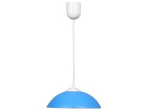 Miniaturka 2 - Niebieska lampa wisząca Daverona z półkulistym szklanym kloszem