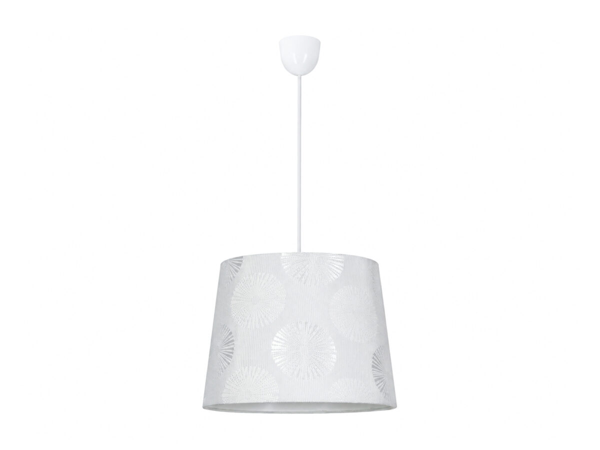 Lampa wisząca Davidia biała z abażurem 30 cm E27