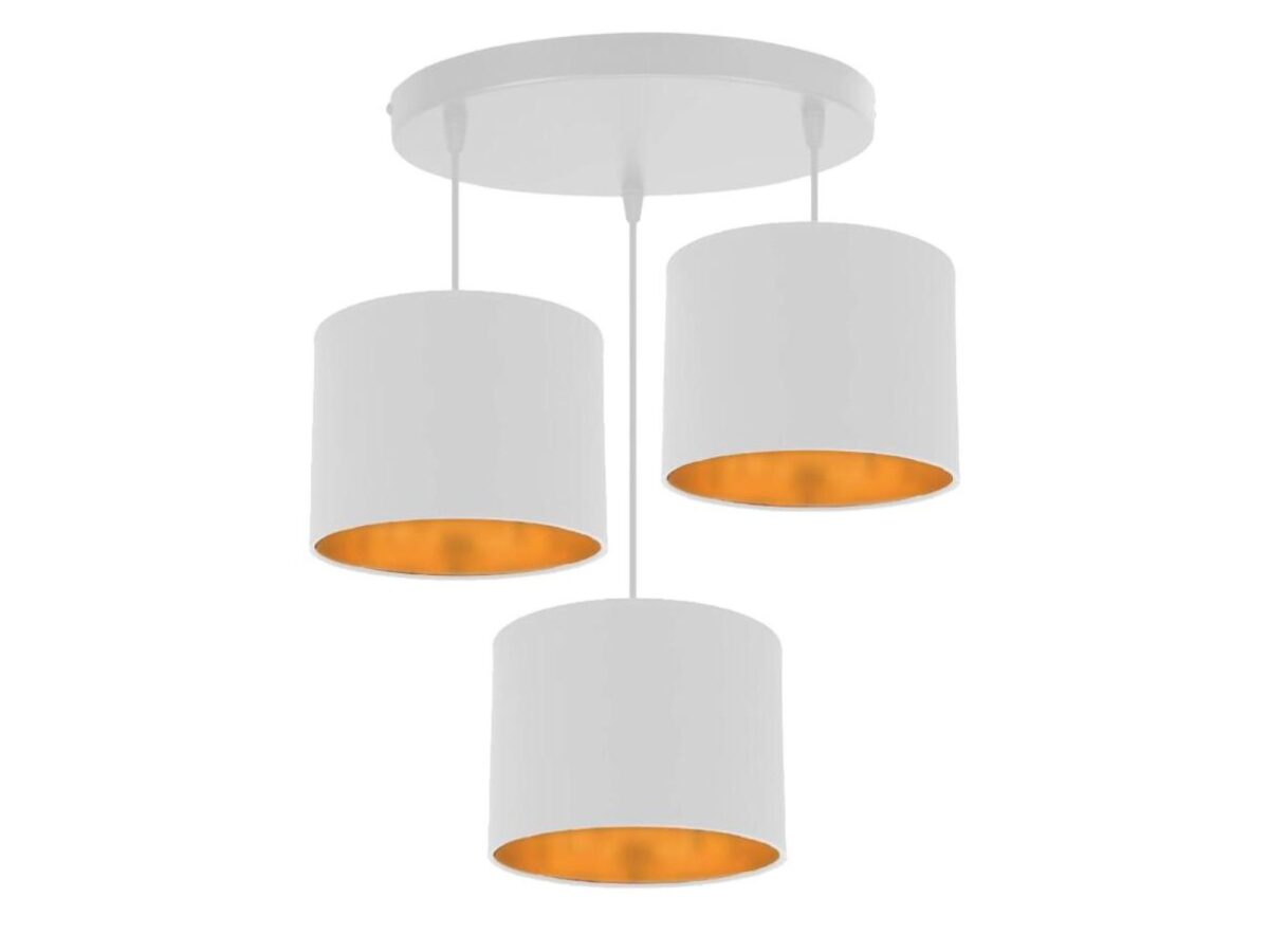Lampa wisząca Davisino biała 3 abażury E27