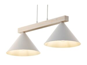Miniaturka 12 - Dwa stożkowe klosze lampy Deco 2 w bieli, widok od dołu