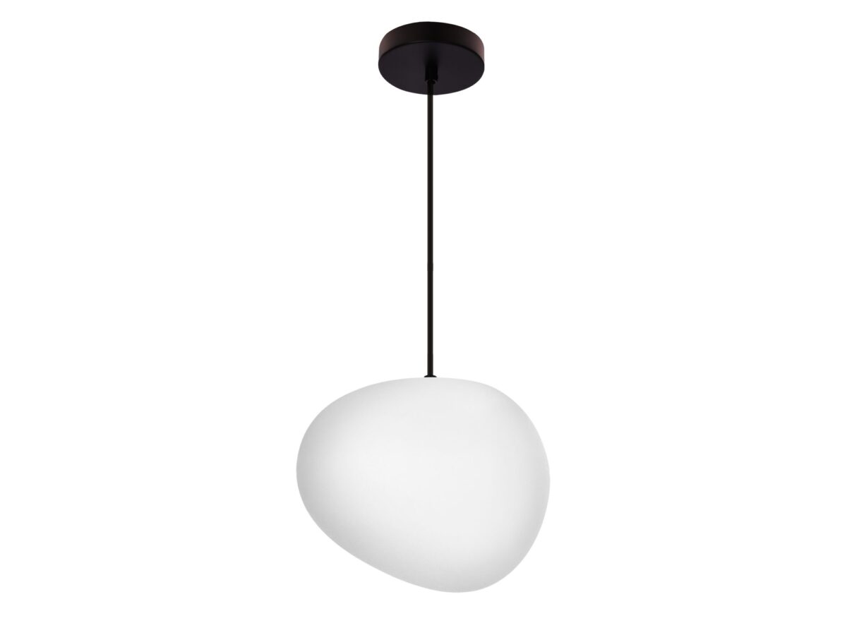 Lampa wisząca Delado biała 25 cm z organicznym kloszem