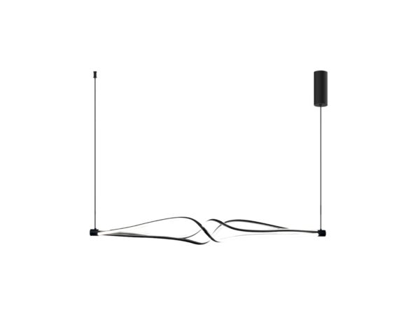 Lampa wisząca Delasora LED 56 W czarna 120 cm