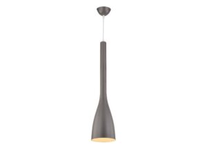 Miniaturka 2 - Szara lampa wisząca Delodano z pojedynczym podłużnym kloszem