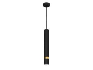 Miniaturka 2 - Lampa wisząca Delonio GU10 czarna złoto jeden klosz