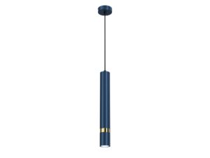 Miniaturka 4 - Lampa wisząca Delonio GU10 granatowa złoto jeden klosz