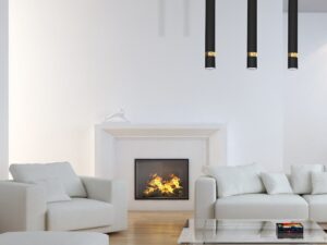 Miniaturka 4 - Lampa wisząca Delonio trzy klosze we wnętrzu, drugie ujęcie