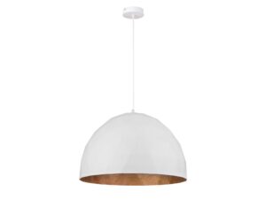 Miniaturka 7 - Lampa wisząca Diament L w kolorze białym i miedzianym na jasnym tle