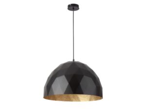 Miniaturka 3 - Lampa wisząca Diament L czarna ze złotym wykończeniem na jasnym tle