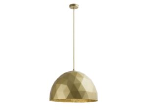 Miniaturka 4 - Złota lampa wisząca Diament L z szerokim kloszem na jasnym tle
