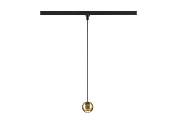 Lampa wisząca do szyny Dysko w kolorze czarnym i złotym