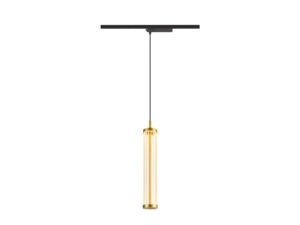 Miniaturka 1 - Mosiężna lampa wisząca Quimera podłączona do szyny 1-fazowej