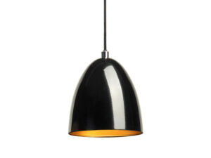 Miniaturka 4 - Lampa wisząca Para Cone 14 czarna ze złotym wnętrzem klosza na szynie trójfazowej