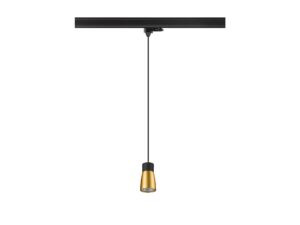 Miniaturka 3 - Czarno-złota lampa wisząca Puri 2.0 Dome na szynie trójfazowej