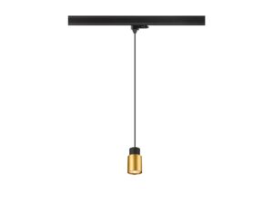 Miniaturka 1 - Lampa wisząca Puri 2.0 Tube czarno-złota na szynie trójfazowej