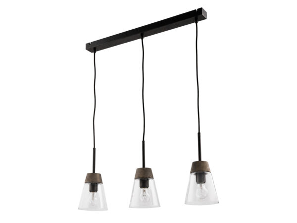 Lampa wisząca Domino 67 cm – 3 punkty światła na białym tle