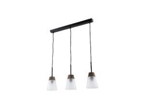 Miniaturka 1 - Lampa wisząca Domino 67 cm z trzema mlecznymi kloszami