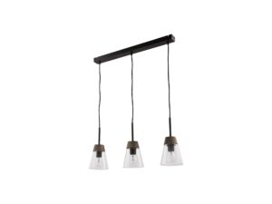 Miniaturka 3 - Lampa wisząca Domino 67 cm z trzema przezroczystymi kloszami