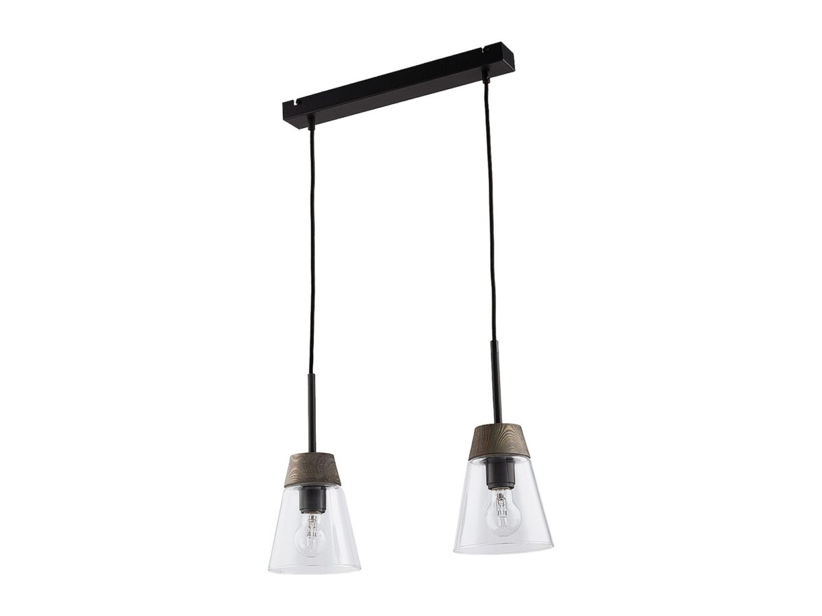 Lampa wisząca Domino 2-punktowa z kloszami szklanymi