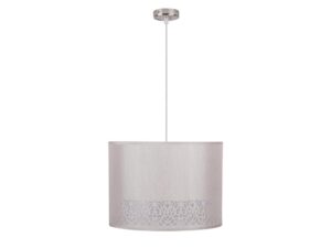 Miniaturka 1 - Lampa wisząca Doredano kremowy abażur z ażurową dolną krawędzią