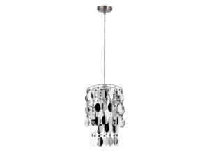 Miniaturka 2 - Lampa wisząca Doremino chromowana z ozdobnymi owalnymi zawieszkami
