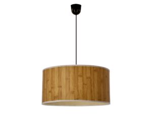 Miniaturka 2 - Lampa wisząca Doriseta z abażurem we wzorze sosny na białym tle