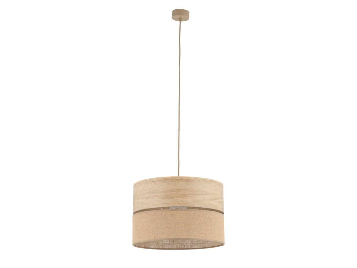 Lampa wisząca Dorma z jutowym abażurem 38 cm