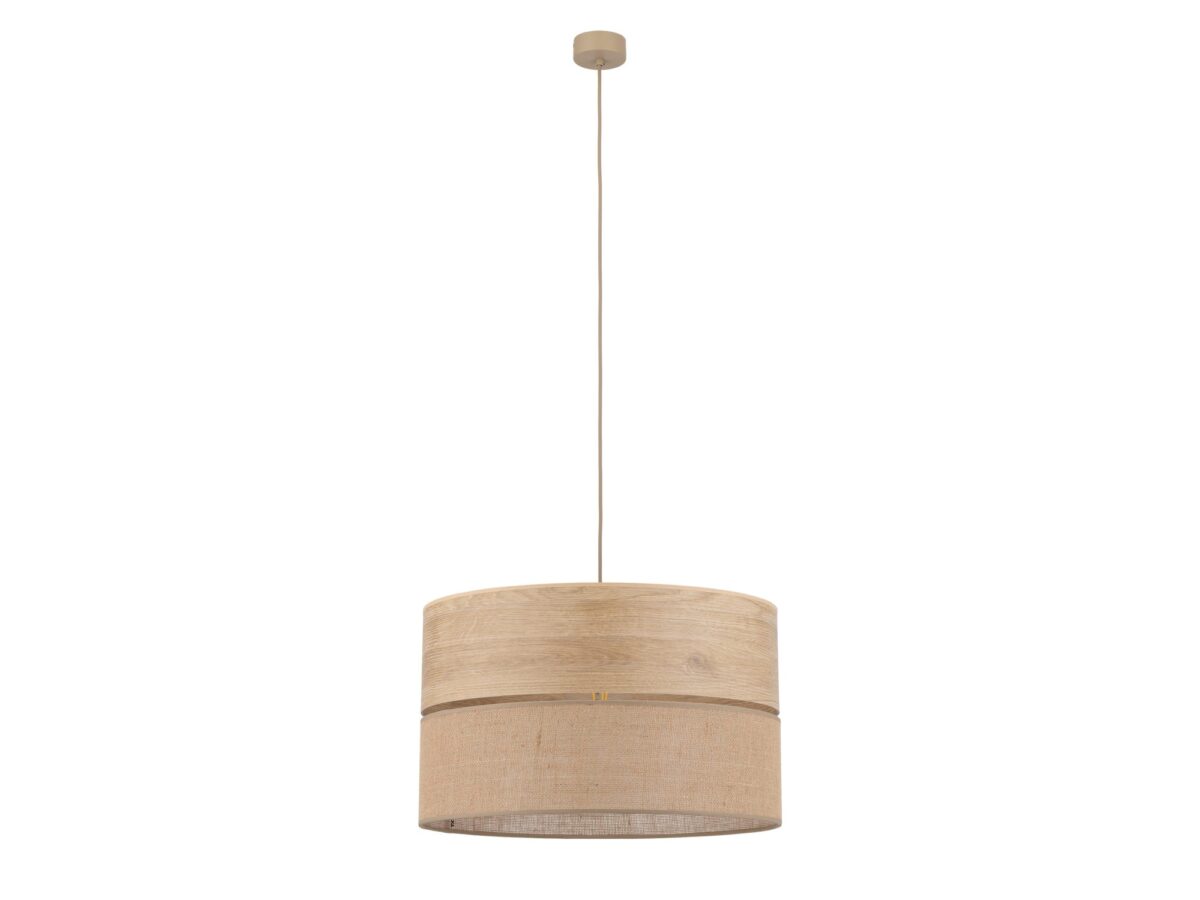 Lampa wisząca Dorma z jutowym abażurem 50 cm