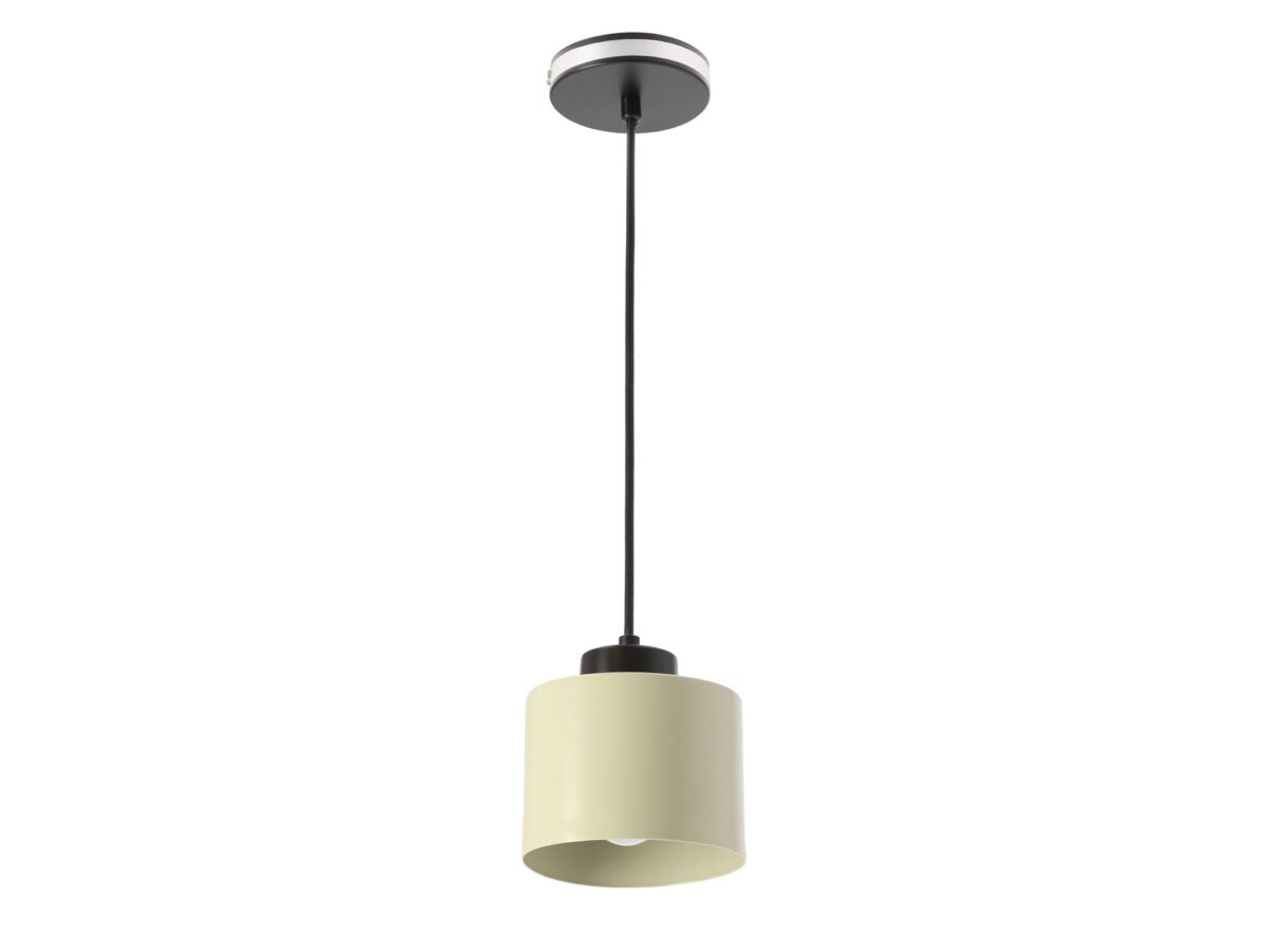 Lampa wisząca Doroseta czarna z oliwkowym metalowym kloszem