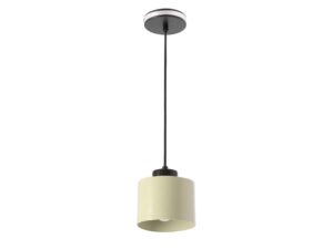 Miniaturka 2 - Lampa wisząca Doroseta z czarnym zawieszeniem i oliwkowym metalowym kloszem