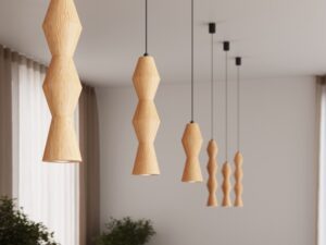 Miniaturka 14 - Lampa wisząca drewniana Selviora 10 cm naturalna w trzech rozmiarach – zbliżenie