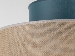 Miniaturka 3 - Lampa wisząca Duo z zielonym abażurem i jutą w aranżacji wnętrza