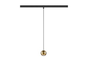 Miniaturka 1 - Lampa wisząca Dysko czarno-złota – drugi widok fasetowanego klosza