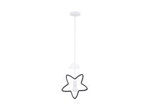 Miniaturka 1 - Lampa wisząca dla dzieci z motywem czarnej gwiazdy widok z przodu