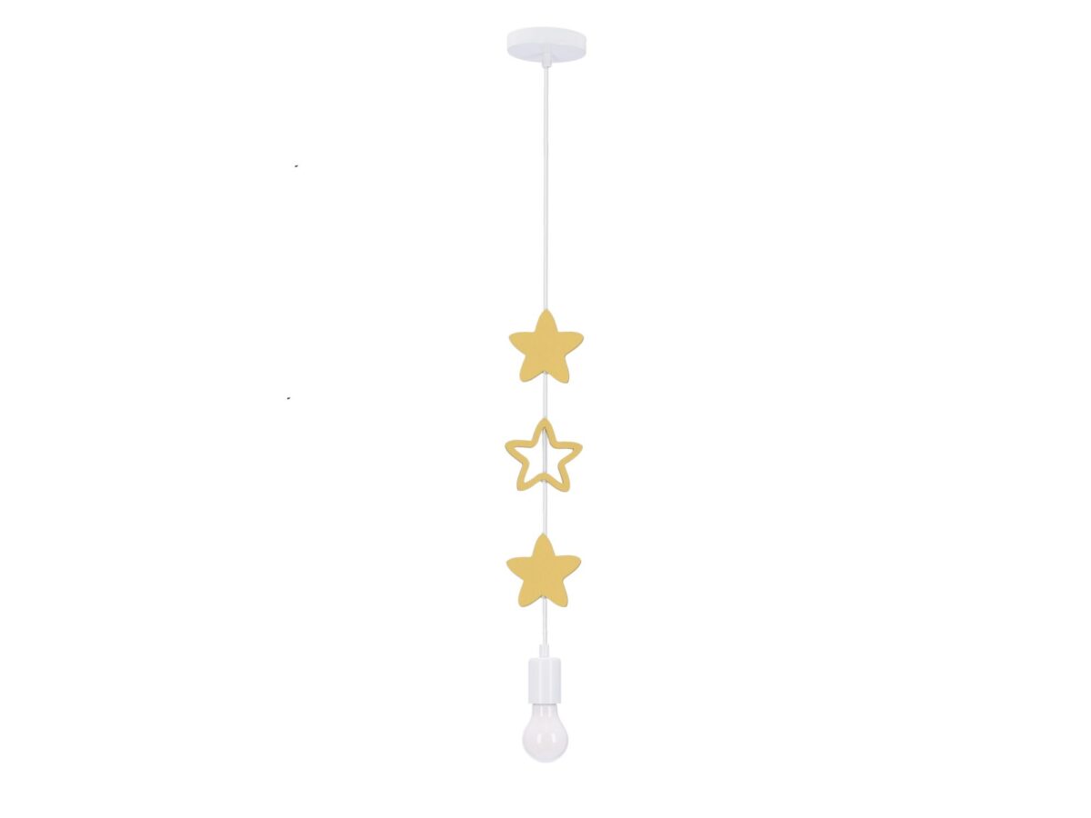 Lampa wisząca dziecięca z gwiazdkami E27 – dwa kolory