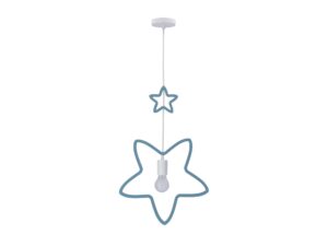 Miniaturka 3 - Dziecięca lampa wisząca z dwiema niebieskimi gwiazdkami na białym zwisie