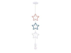 Miniaturka 3 - Lampa wisząca dziecięca z trzema gwiazdkami kolorowa 90 cm