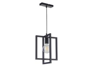 Miniaturka 2 - Lampa wisząca Eden 1 czarna na białym tle