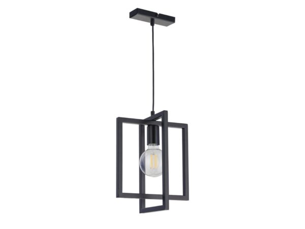 Lampa wisząca Eden 1 czarna na białym tle