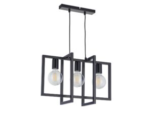 Miniaturka 2 - Lampa wisząca Eden 3 czarna z trzema punktami światła na jasnym tle