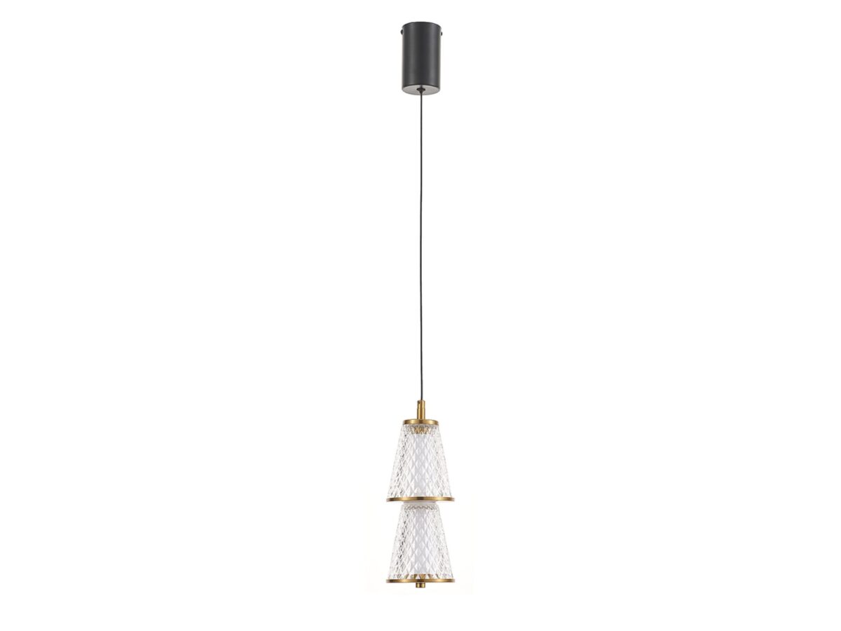 Lampa wisząca Elasona LED 5 W czarno-mosiężna