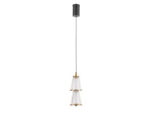Miniaturka 5 - Lampa wisząca Elasona LED 5 W czarno-mosiężna