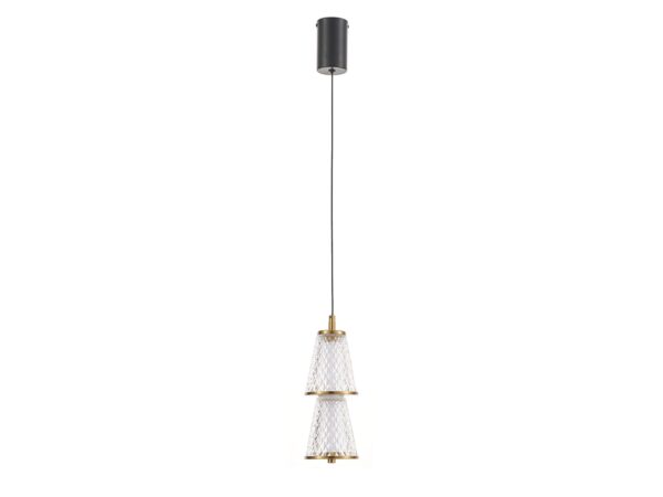 Lampa wisząca Elasona LED 5 W czarno-mosiężna
